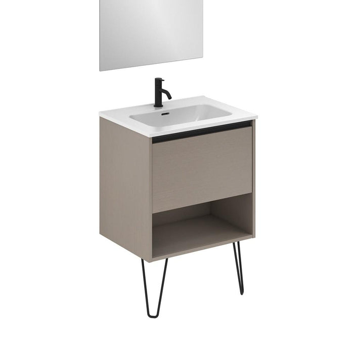 AMIZUVA YOKO Mueble+Lavabo 1 Cajón 1 Hueco Fumé Arenado 3 a 5 Días AMIZUVA 