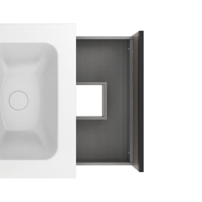 AMIZUVA YOKO Mueble+Lavabo 1 Cajón 1 Hueco Fumé Arenado 3 a 5 Días AMIZUVA 