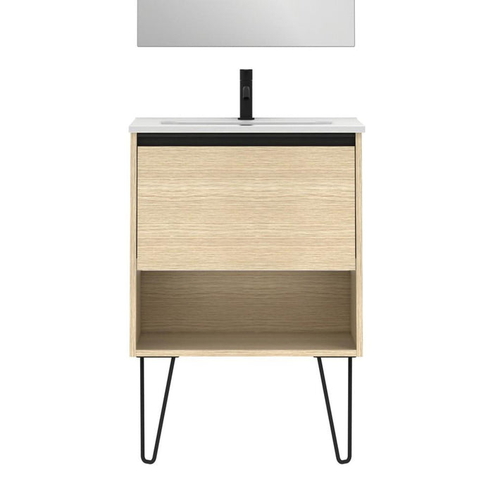 AMIZUVA YOKO Mueble+Lavabo 1 Cajón 1 Hueco Roble Arenado 3 a 5 Días AMIZUVA 