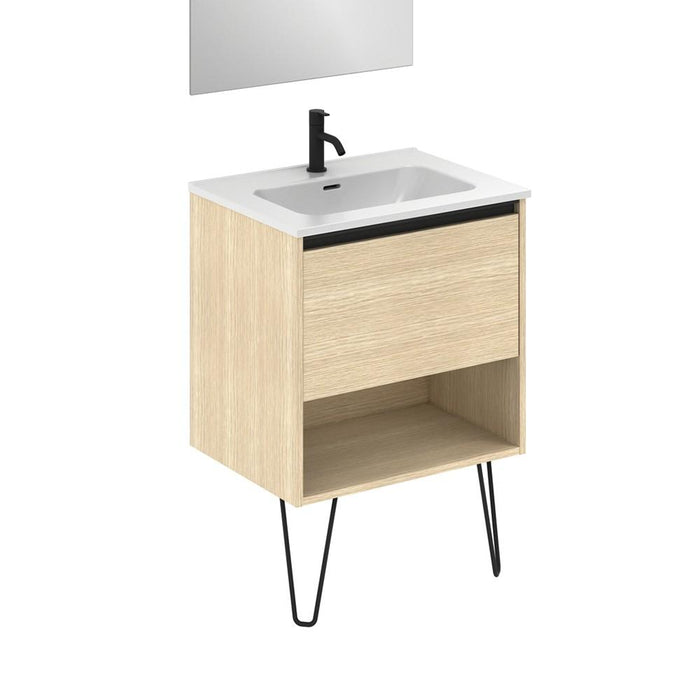 AMIZUVA YOKO Mueble+Lavabo 1 Cajón 1 Hueco Roble Arenado 3 a 5 Días AMIZUVA 