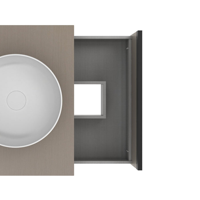 AMIZUVA YOKO TOP Mueble+Lavabo 1 Cajón 1 Hueco Fumé Arenado 3 a 5 Días AMIZUVA 