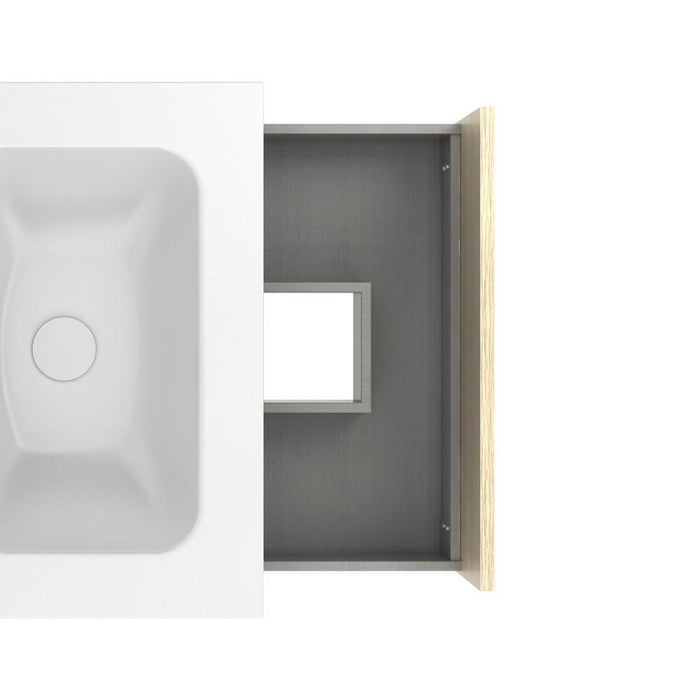 AMIZUVA C0073868 NARA Conjunto Completo 60 1 Cajón 1 Hueco Blanco Mate Roble Arenado 3 a 5 Días AMIZUVA 