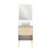 AMIZUVA C0073869 NARA TOP Conjunto Completo 60 1 Cajón 1 Hueco Blanco Mate Roble Arenado 3 a 5 Días AMIZUVA 
