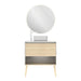 AMIZUVA C0073871 NARA TOP Conjunto Completo 80 1 Cajón 1 Hueco Blanco Mate Roble Arenado 3 a 5 Días AMIZUVA 