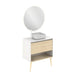 AMIZUVA C0073871 NARA TOP Conjunto Completo 80 1 Cajón 1 Hueco Blanco Mate Roble Arenado 3 a 5 Días AMIZUVA 