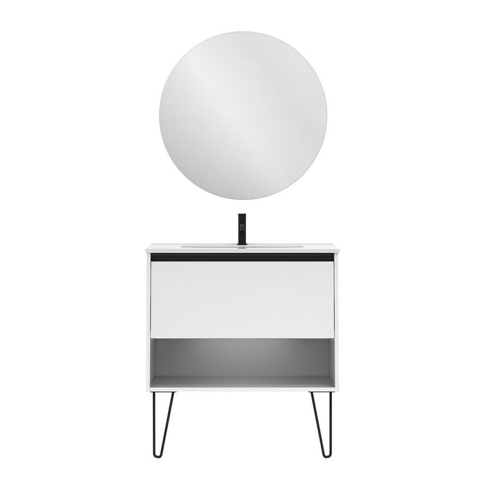 AMIZUVA C0073878 YOKO Conjunto Completo 80 1 Cajón 1 Hueco Blanco Brillo 3 a 5 Días AMIZUVA 