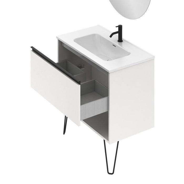 AMIZUVA C0073878 YOKO Conjunto Completo 80 1 Cajón 1 Hueco Blanco Brillo 3 a 5 Días AMIZUVA 