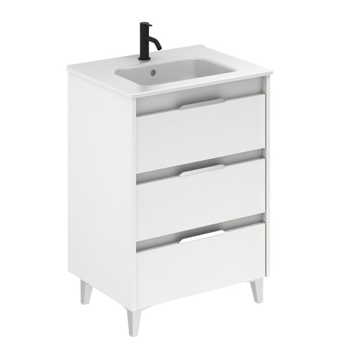 AMIZUVA SUKI Mueble+Lavabo 3 Cajones Blanco Brillo 3 a 5 Días AMIZUVA 