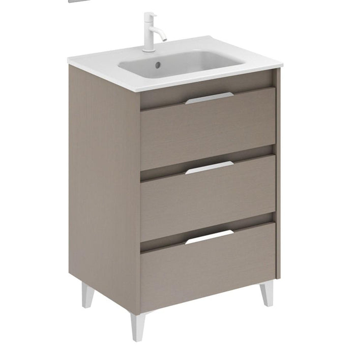 AMIZUVA SUKI Mueble+Lavabo 3 Cajones Fumé Arenado 3 a 5 Días AMIZUVA 