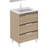 AMIZUVA SUKI Mueble+Lavabo 3 Cajones Nogal Arenado 3 a 5 Días AMIZUVA 