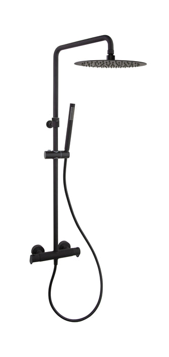 RAMONSOLER 365402RM250NM ALEXIA Conjunto Termostático Gran Ducha Telescópica Negro Mate