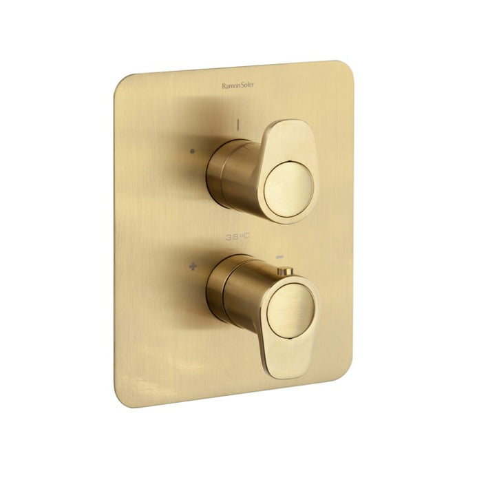 RAMONSOLER 362411SOC ALEXIA Grifo Termostático Empotrado 1 Vía Color Oro Cepillado