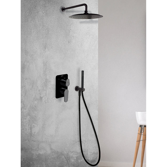RAMONSOLER K3615021NM ALEXIA Conjunto Ducha Empotrado 2 Vías Negro Mate