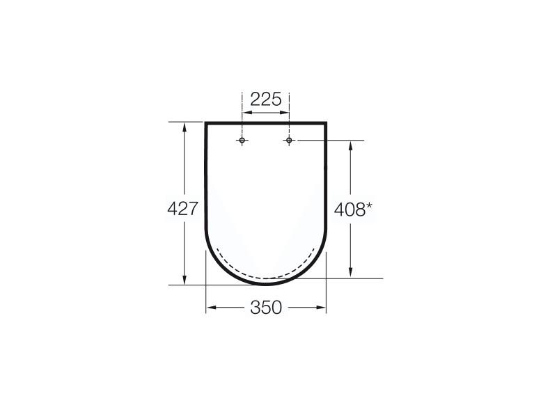 ROCA A801730004 THE GAP SQUARE COMPACTO Tapa Asiento Caída Normal 24/48 Horas ROCA 