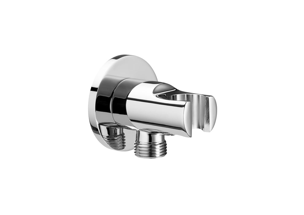 ROCA A5B5250C00 AQUA Toma de Agua de 1/2" Para Flexible de Ducha con Soporte Cromo
