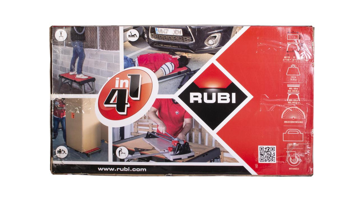 RUBI 66924 Mesa de trabajo plegable 4 en 1