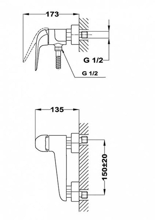 TEKA 67231020G2 ITACA Grifo Monomando Lavabo Mural Acabado Oro 3 a 5 Días STROHM TEKA 