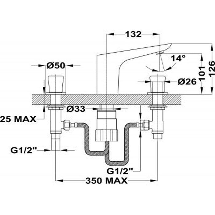 TEKA 67431020BZ ITACA Grifo Monomando Lavabo Con 3 Agujeros Acabado Bronce 3 a 5 Días STROHM TEKA 