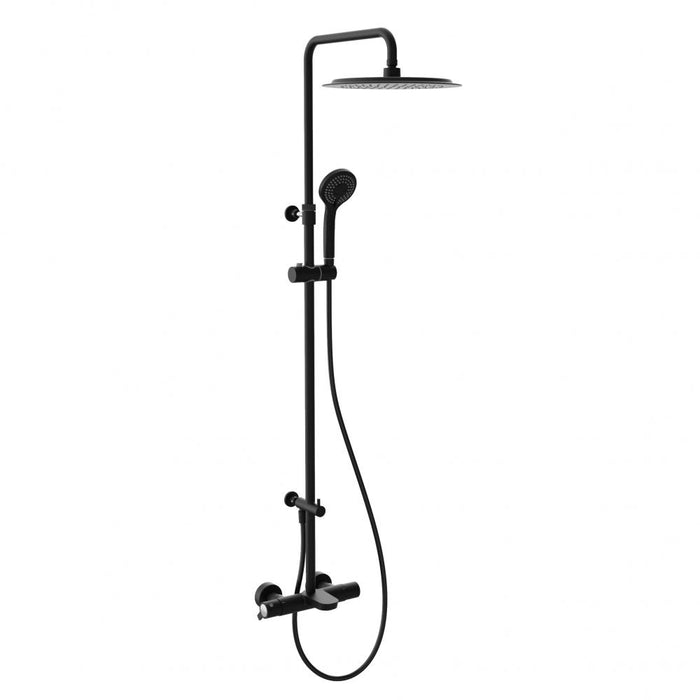 RAMONSOLER 945612RP300NM BLAUTHERM Conjunto Termostático Baño-Ducha Barra Telescópica Negro Mate