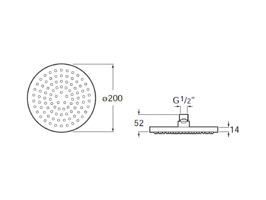 ROCA A5B2150C00 Rociador de Pared o Techo Orientable ABS Cromado