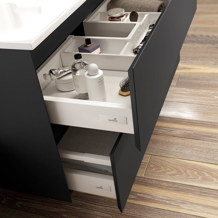BATHME PARIS Conjunto Completo Mueble de Baño Negro Mate