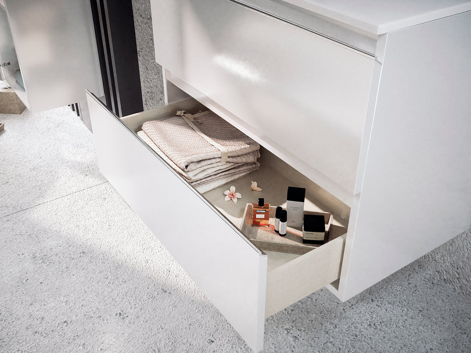 BATHME MADISON TOP Mueble de Baño con Lavabo 3 Cajones Blanco Brillo