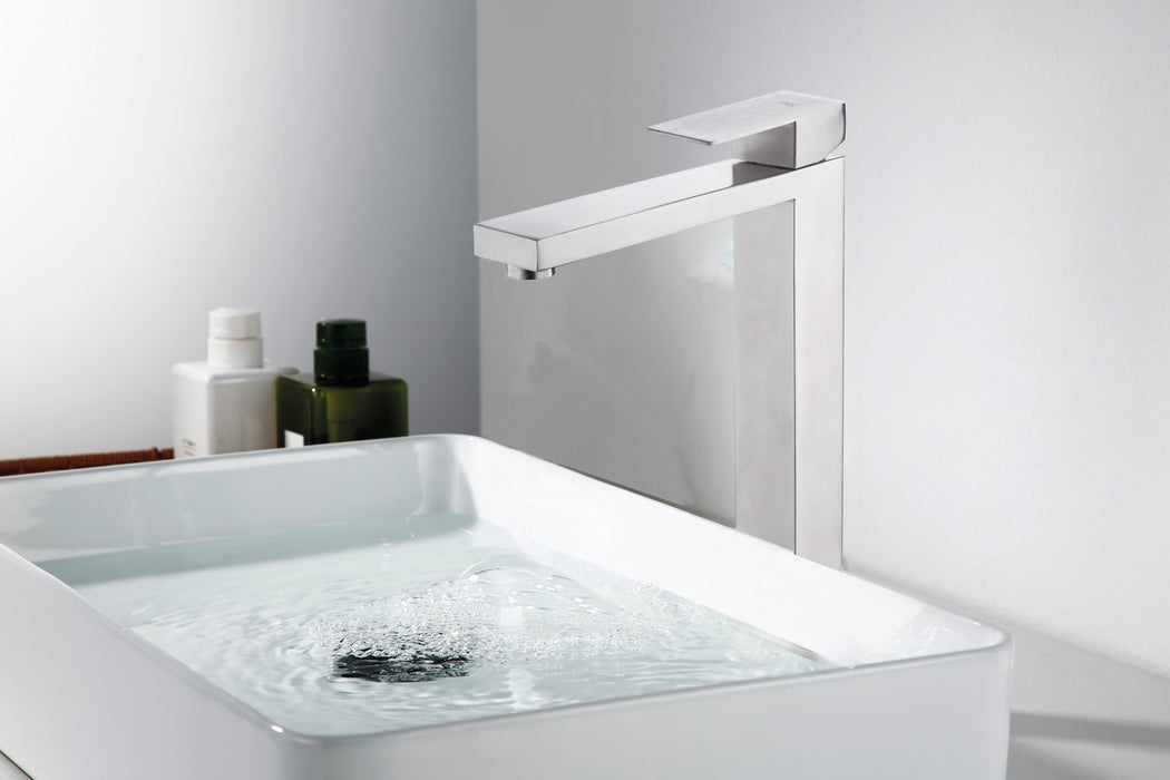 SKY BATH CDA008-3NIQ ARMY Monomando Lavabo Alto Níquel Cepillado
