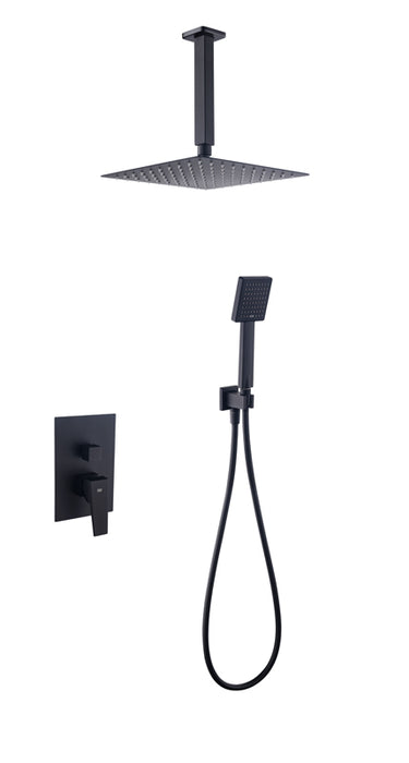 SKY BATH CER002/NG REST Conjunto Monomando Ducha Empotrado Negro Mate