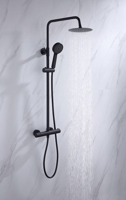 SKY BATH CTS001/NG SUPREME Conjunto Ducha Termostática Negro Mate