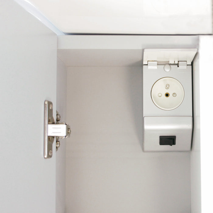 ROYO APOLO Camerino LED con Espejo 3 Puertas Gris Antracita Brillo