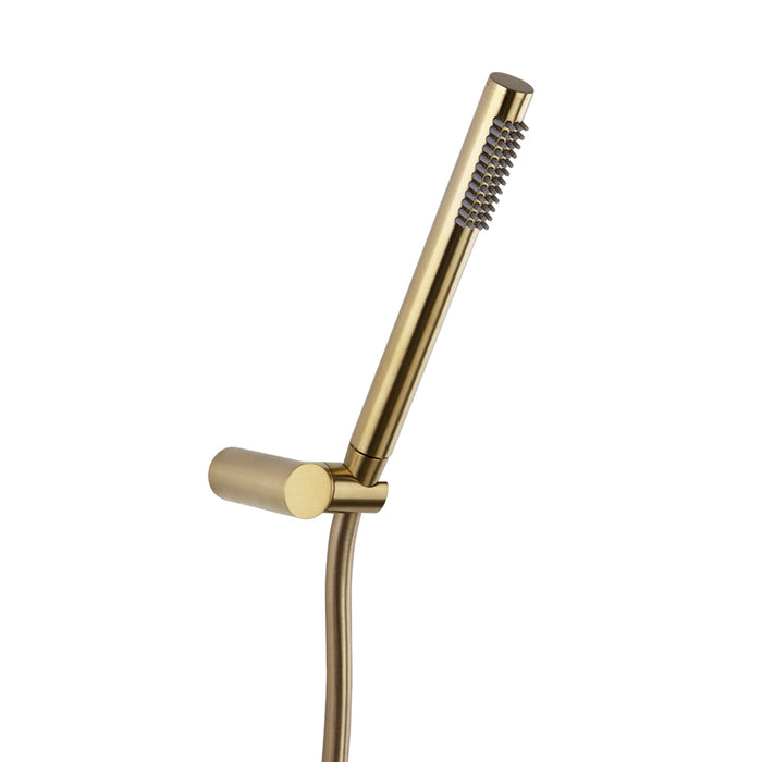 RAMONSOLER 3749DOC HIDROTERAPIA Equipo de Ducha de Mano con Flexible y Soporte Oro cepillado