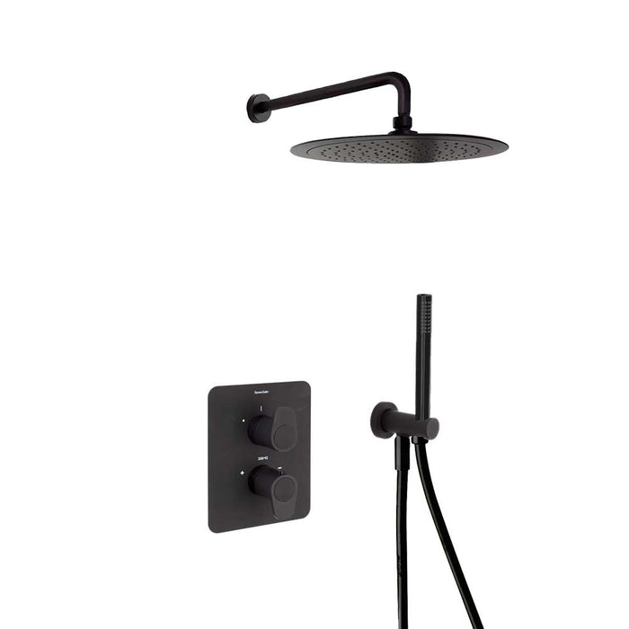 RAMONSOLER K3687011NM ALEXIA Conjunto Termostático Empotrado Ducha 2 Vías Negro Mate