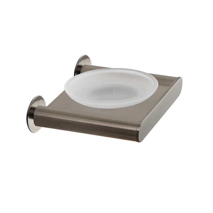 RAMONSOLER SOP02 ERGOS Soporte Jabonera Con Plato Acero Inox Cepillado