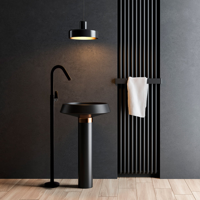 RAMONSOLER 367602SNM ALEXIA Grifo Monomando Lavabo Columna De Pie Negro Mate