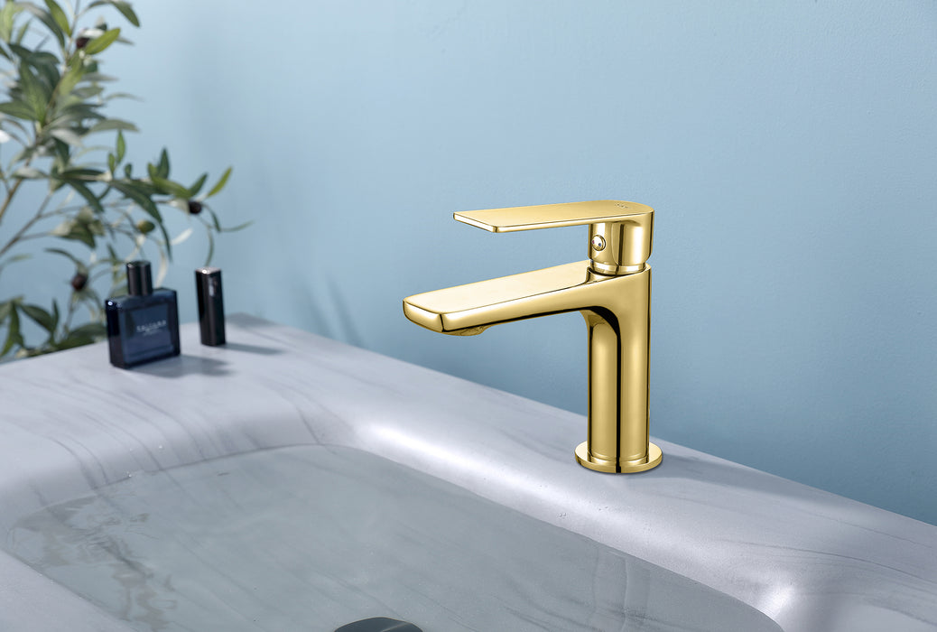 SKY BATH CDG006-1ORO GLORY Monomando Lavabo Oro Cepillado