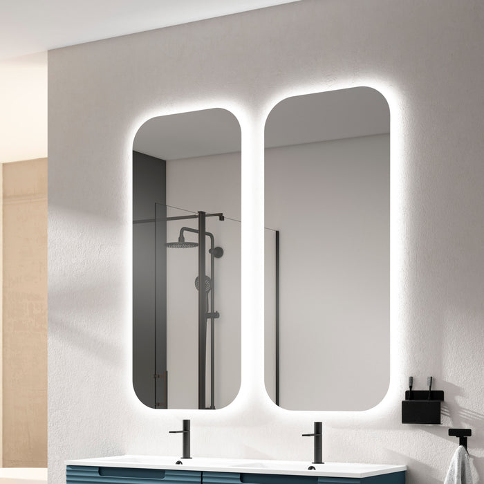 VISOBATH 71971 LUNE Espejo Rectangular Luz LED Retroiluminado Cantos Redondeados 50
