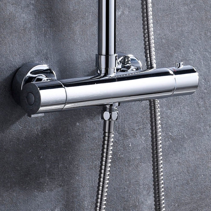 LLAVISAN 836134 ASTORIA Pack Columna Termostática Round Telescópica + Grifo Lavabo Cromo
