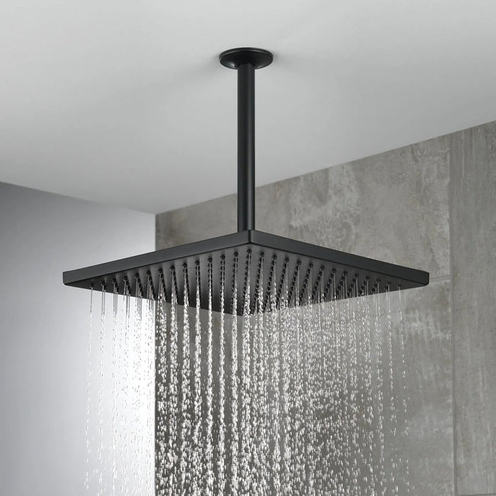 LLAVISAN L111844 Rociador Duchón Cuadrado 20X20 Cm Color Negro Mate