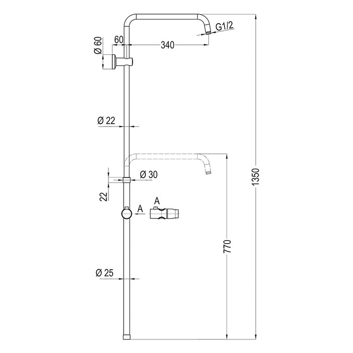 LLAVISAN L122224 RAPID Barra Columna De Ducha Regulable