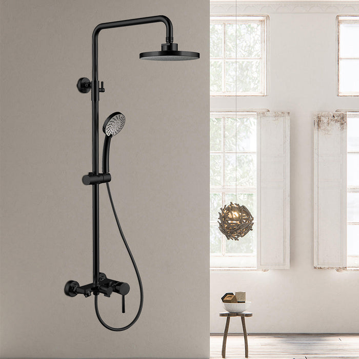 LLAVISAN L126524 OSLO Gran Ducha Monomando De 3 Vias Color Negro Mate