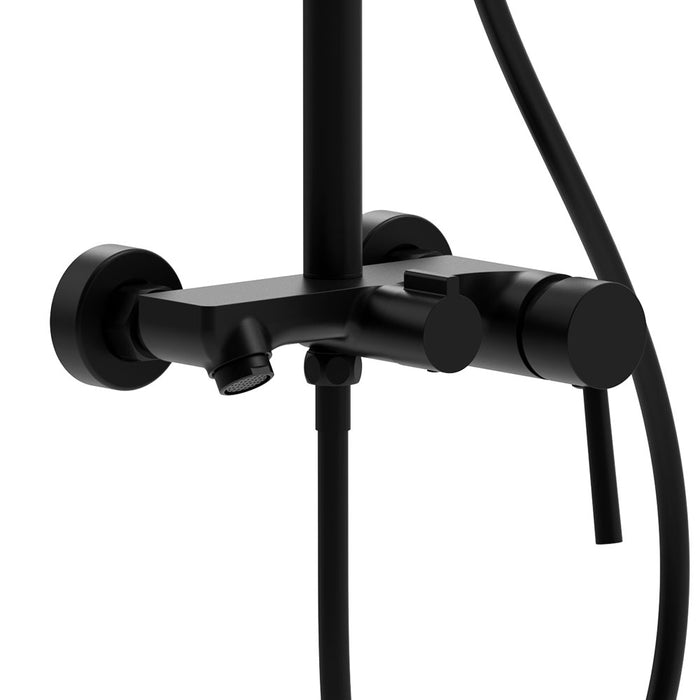 LLAVISAN L126524 OSLO Gran Ducha Monomando De 3 Vias Color Negro Mate