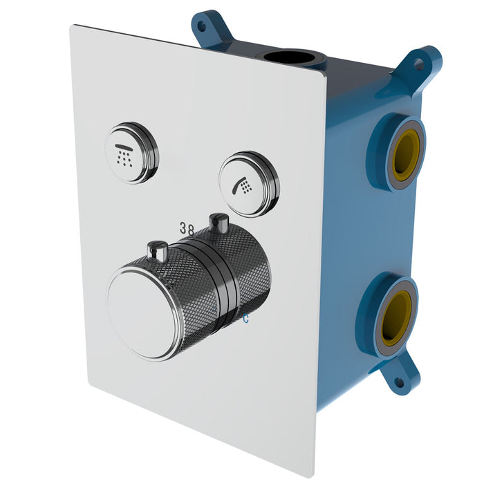 LLAVISAN L154504 Grifo Termostático De Empotrar PULSAR 2 vías Redondo Pared