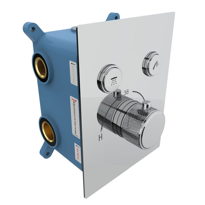 LLAVISAN L154504 Grifo Termostático De Empotrar PULSAR 2 vías Redondo Pared