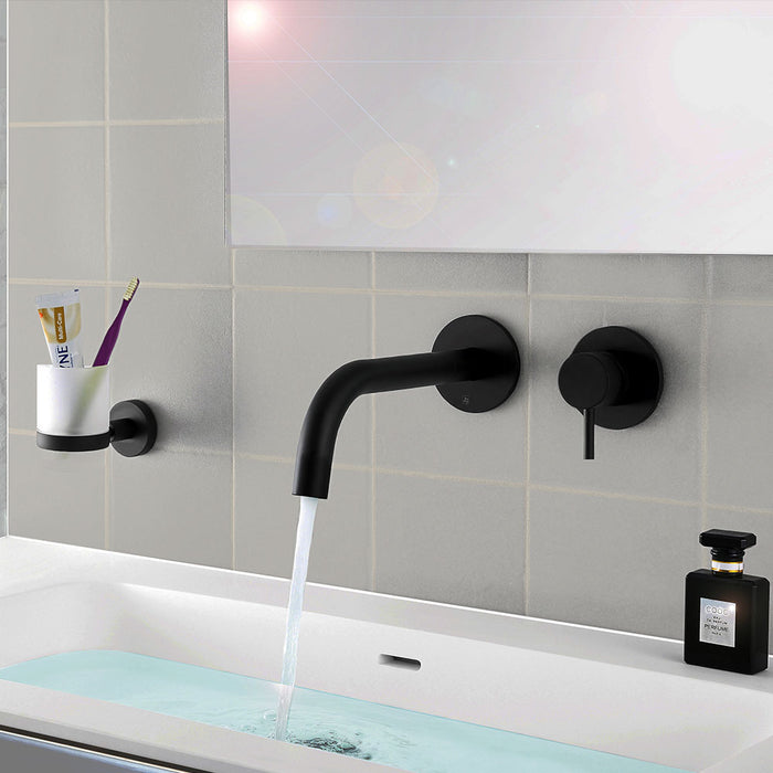 LLAVISAN L156214 REDONDO Monomando Empotrar Lavabo Color Negro Mate