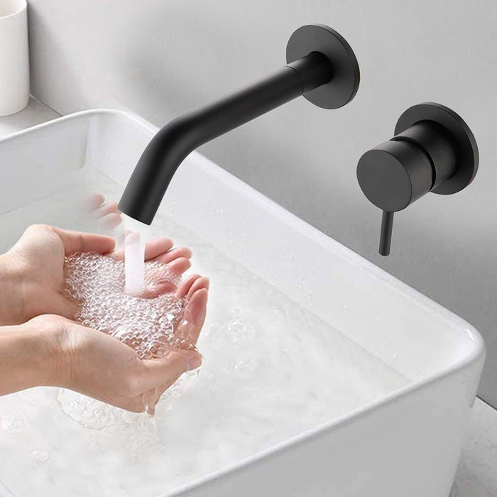 LLAVISAN L156214 REDONDO Monomando Empotrar Lavabo Color Negro Mate