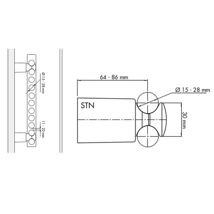 LLAVISAN L305524 Set Soportes Radiador Secatoallas Cromos