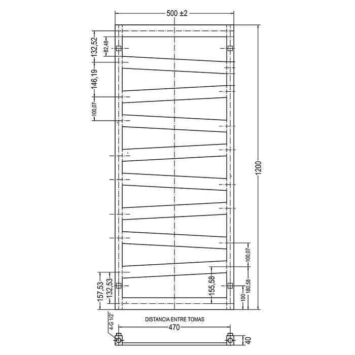 LLAVISAN L305834 INSIGNIA Toallero Secatoallas Blanco Mate 1200X500