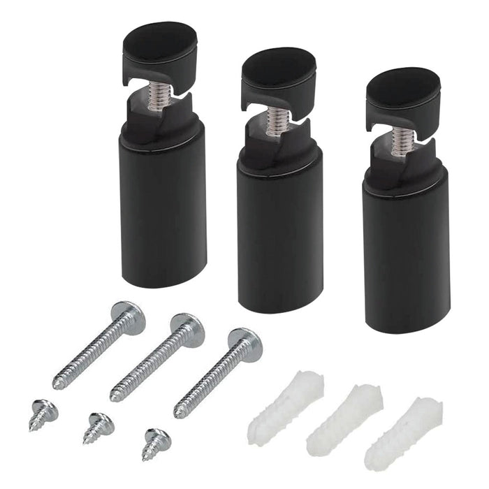 LLAVISAN L306034 Set Soportes Radiador Secatoallas Negros