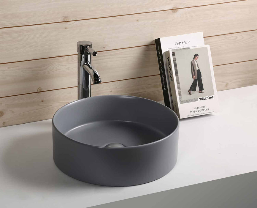MOSAVIT NAYA Lavabo Encimera Cerámico Satinado Gris Oscuro