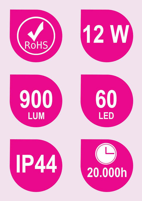 OXEN 212834 GUERRERO Aplique Led 45Cm 12W Luz Fría 3 a 5 Días OXEN 